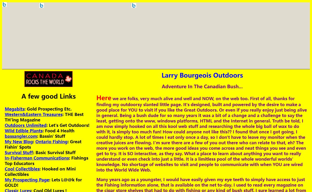 LarryBourgeois Outdoors - Adventure in the Canadian Bush...