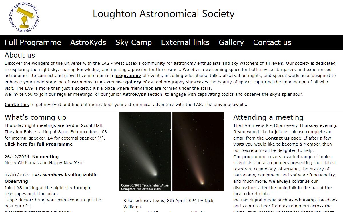 Loughton Astronomical Society Homepage
