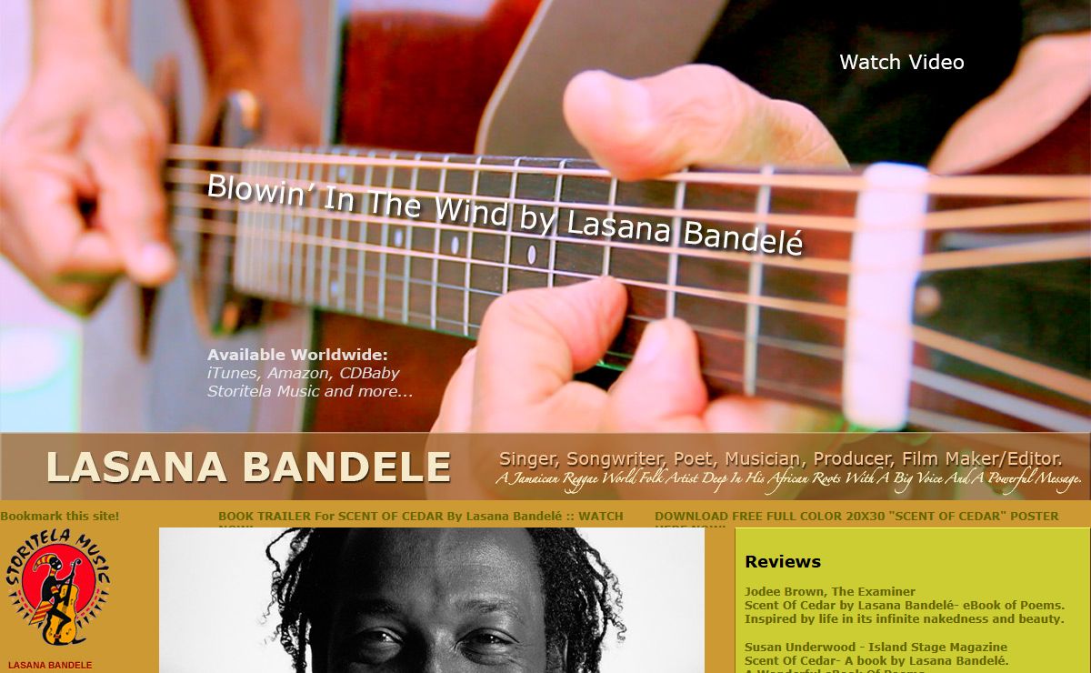 Lasana Bandele - A Jamaican Roots Reggae World Folk Artist, deep in his African roots with a big voice and a powerful message.