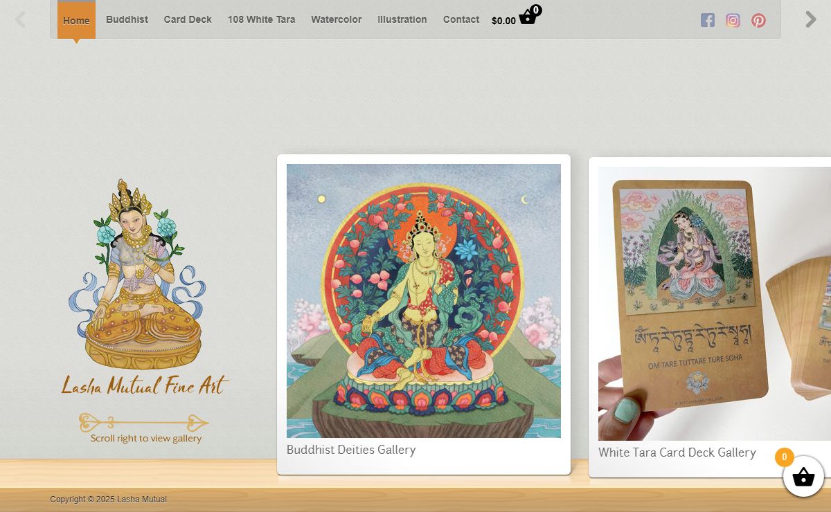 Lasha Mutual Fine Art – Original paintings and prints of 108 White Tara, Buddhist Deities, Watercolors, Illustration & More