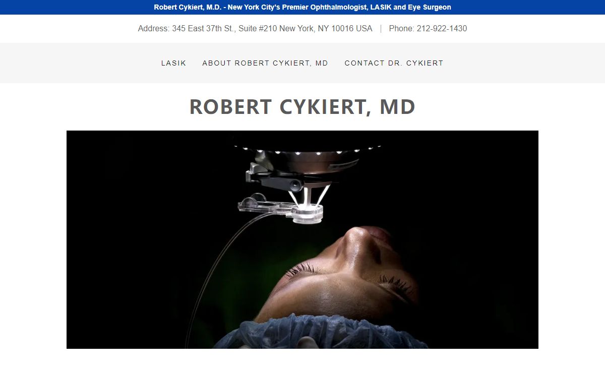 LASIK Laser Vision Correction in New York City by Robert Cykiert, MD | LASIK Laser Vision Correction in New York City by Robert Cykiert, MD