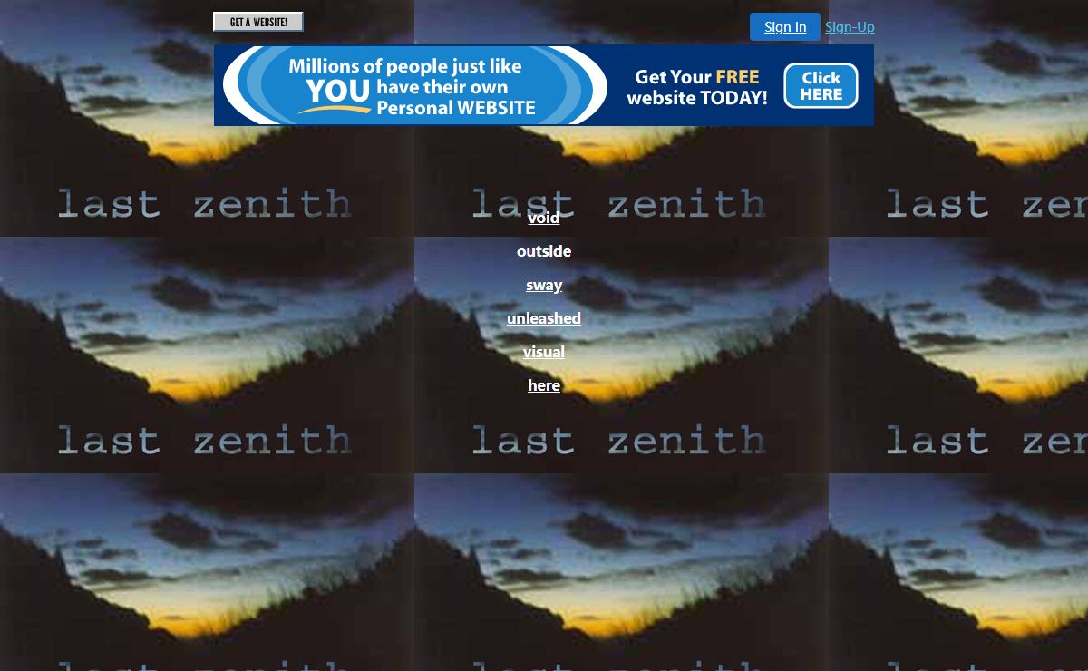 last zenith