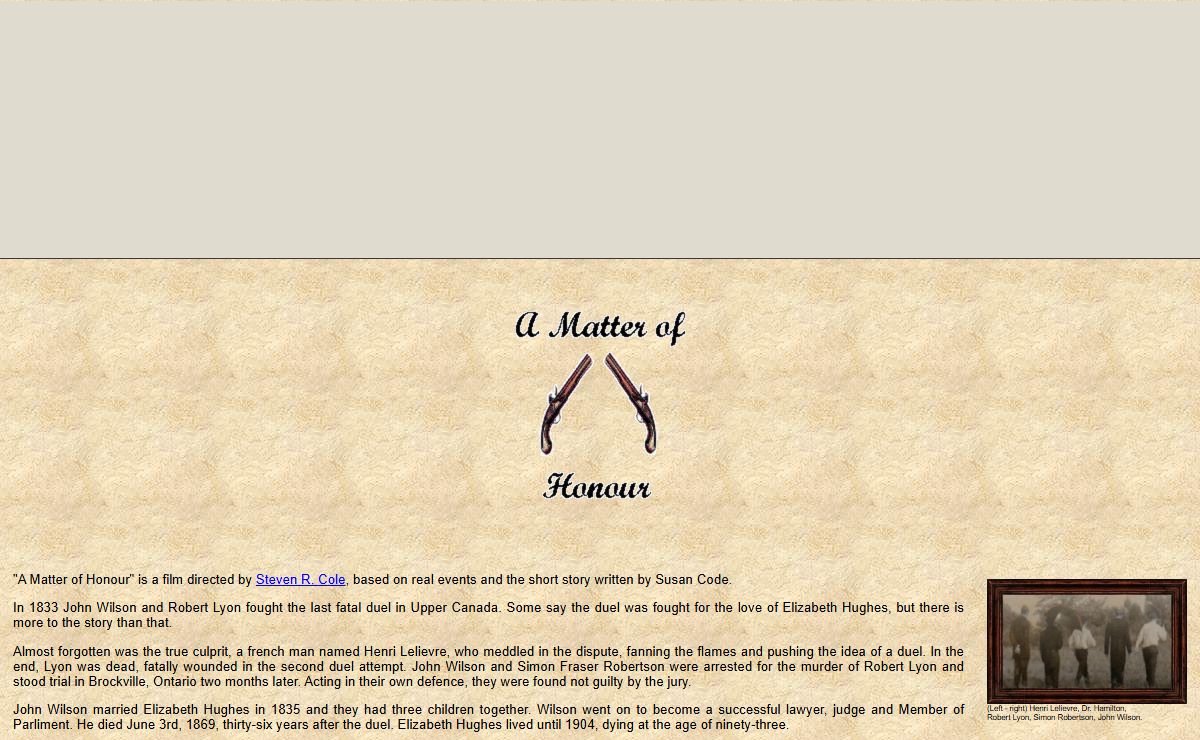 A Matter of Honour