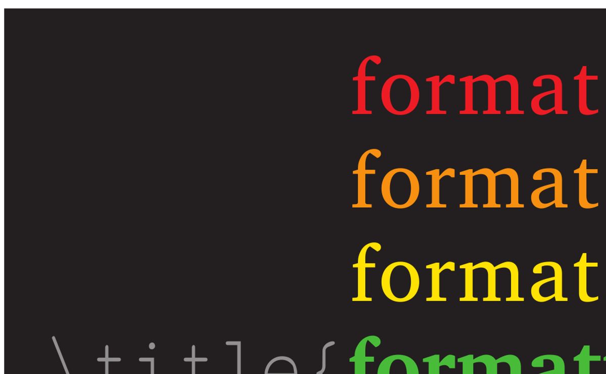 Formatting Information