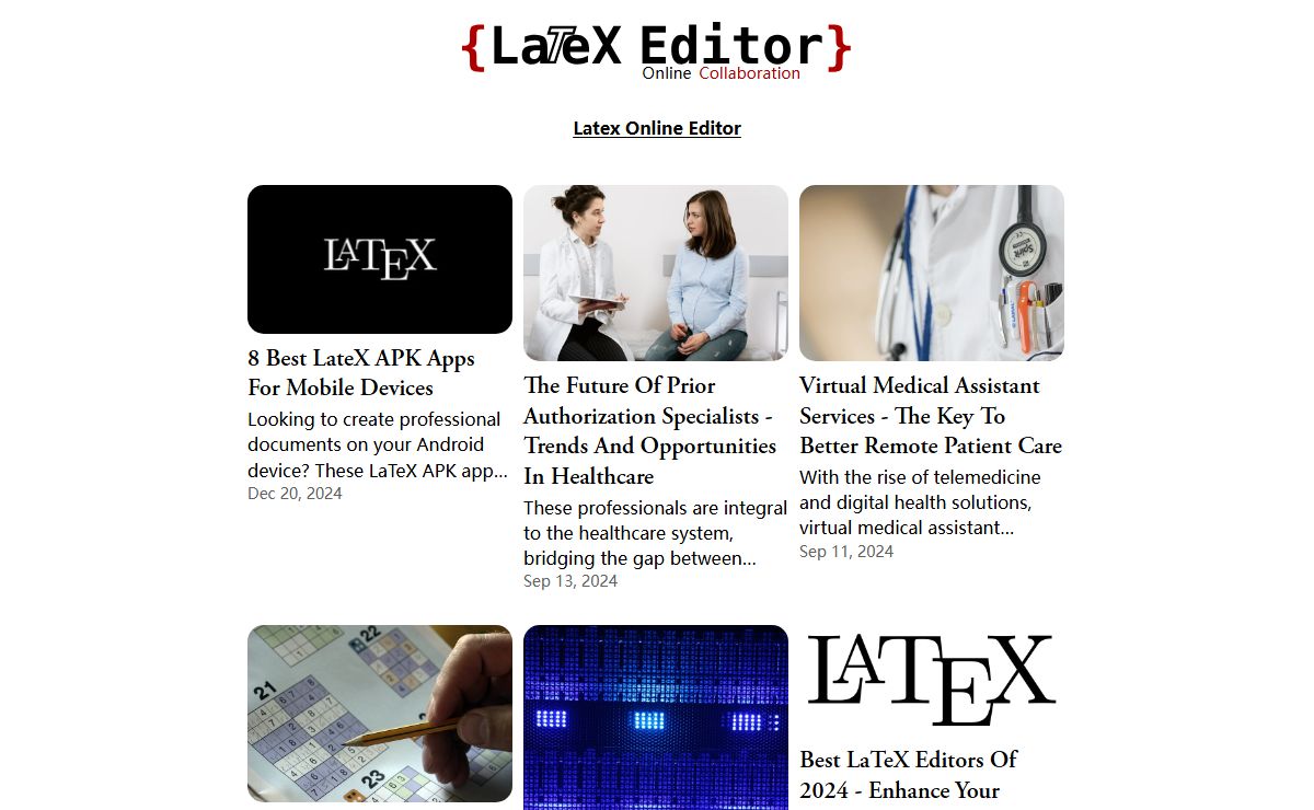 Latex Online Editor