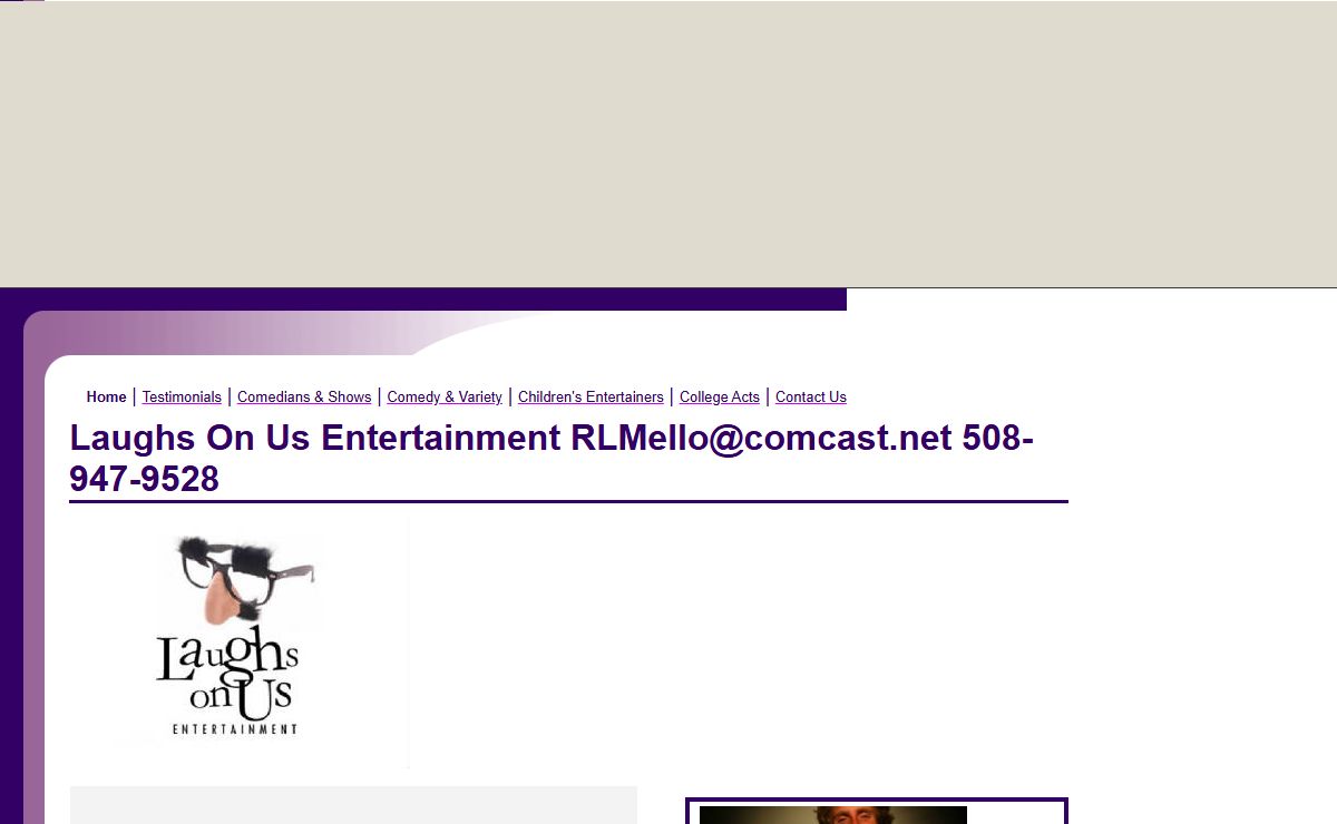 Laughs On Us Entertainment RLMello@comcast.net 508-947-9528