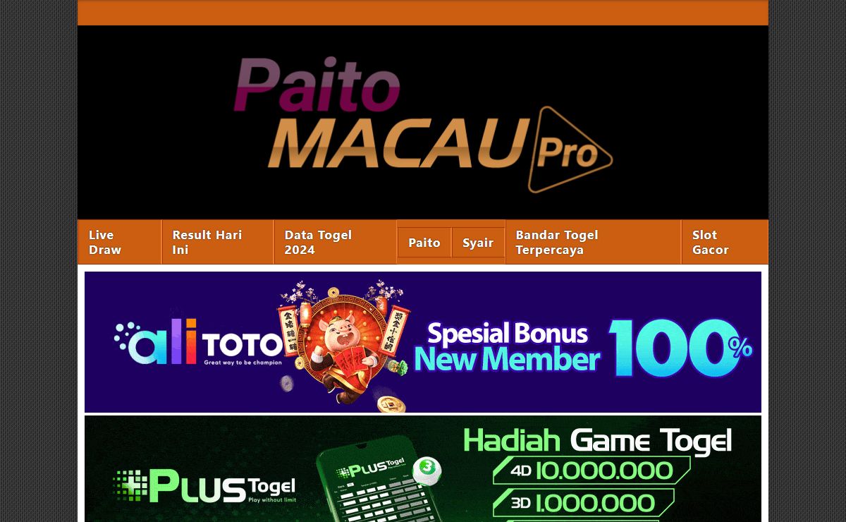 Paito Toto Macau Warna Hari Ini 6D ( Toto Macau )