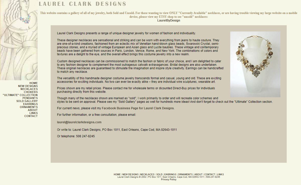 Laurel Clark Designs - A Gallery of Unique Fashion Designer Jewelry handmade from Vintage Beads and Crystals