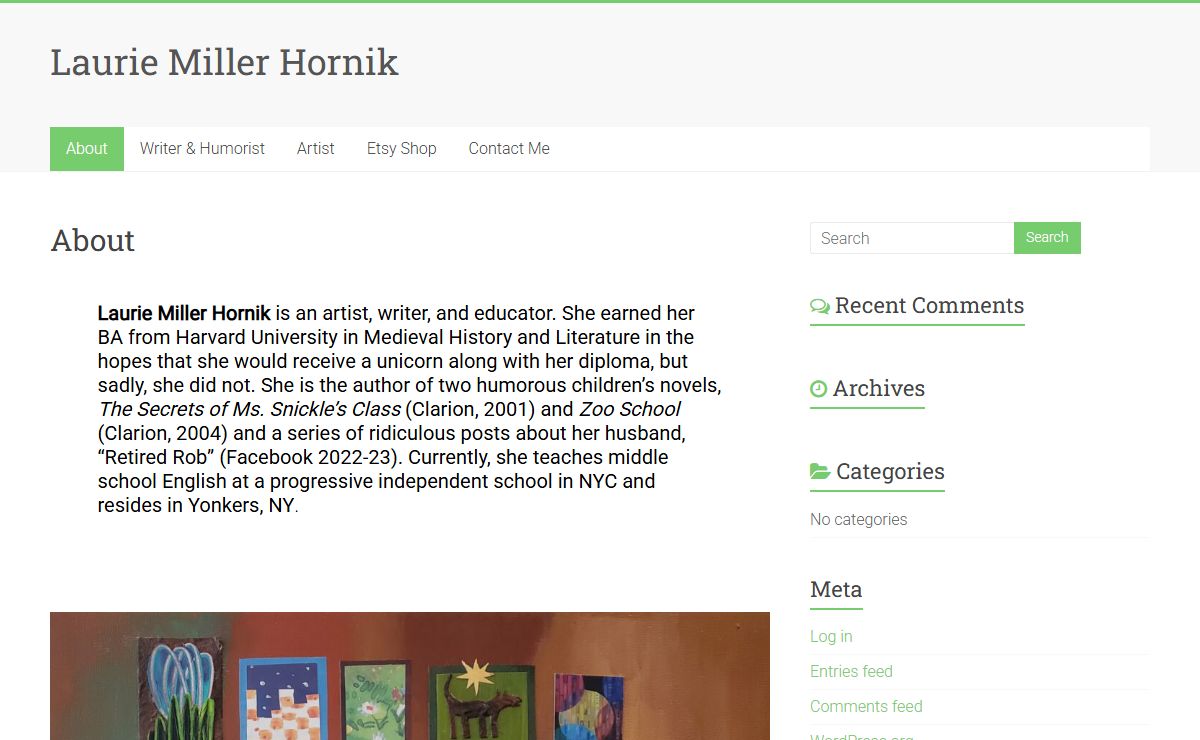 About - Laurie Miller Hornik