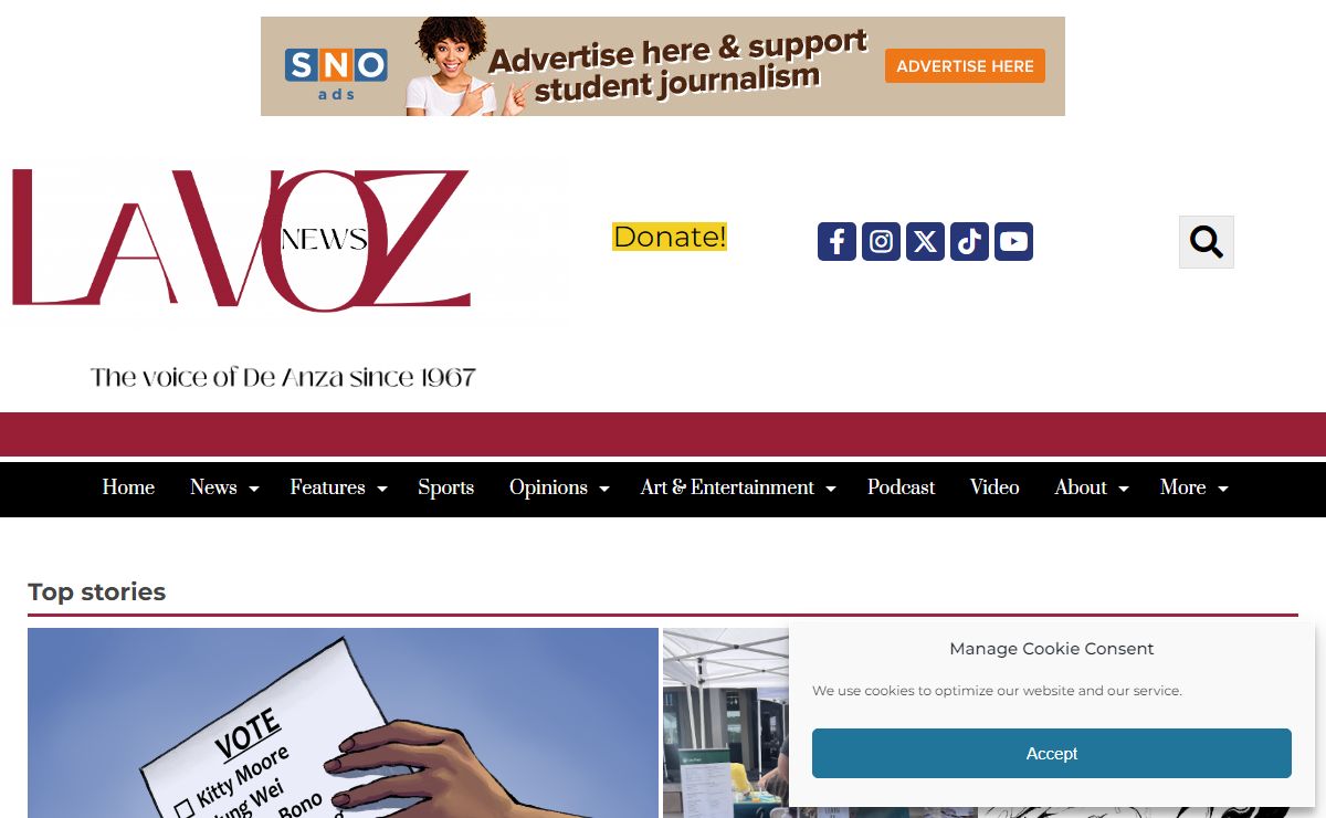 La Voz News - The voice of De Anza since 1967.