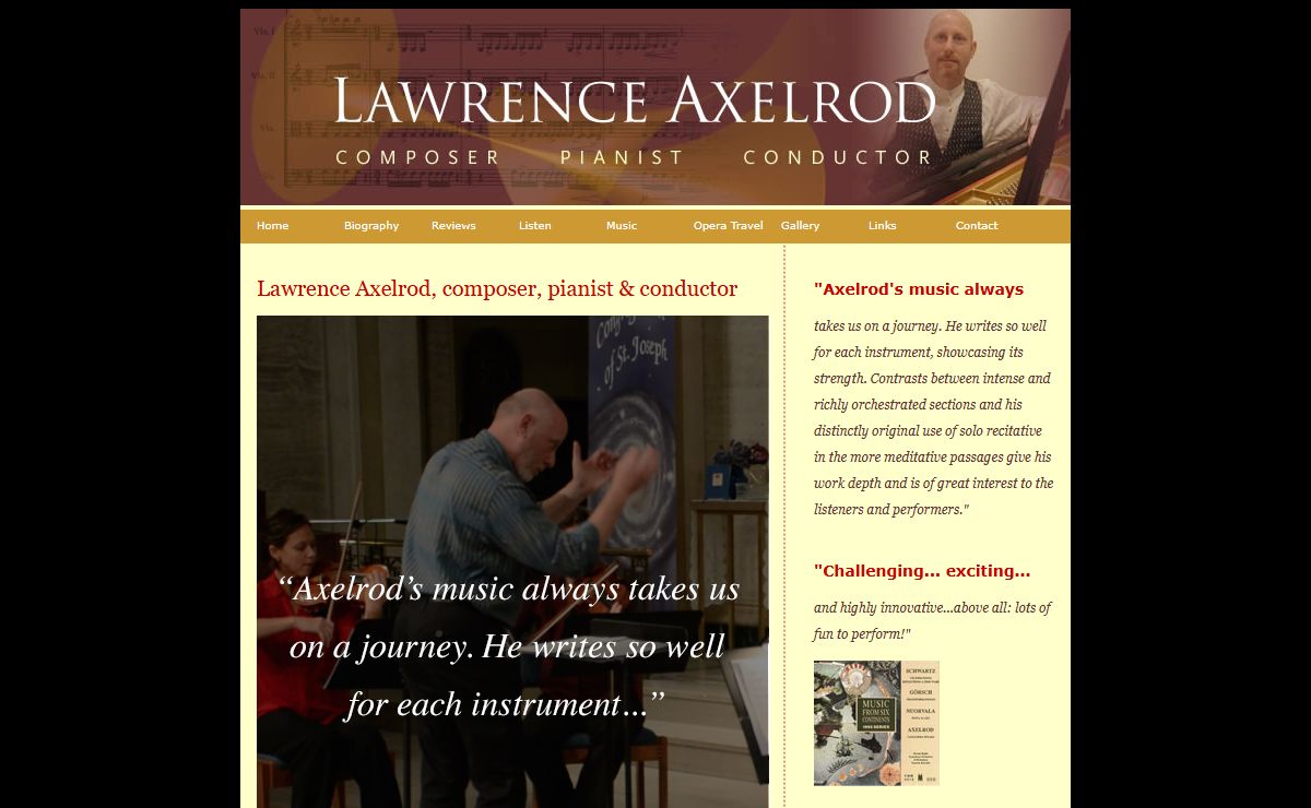 Lawrence Axelrod, composer, pianist, conductor