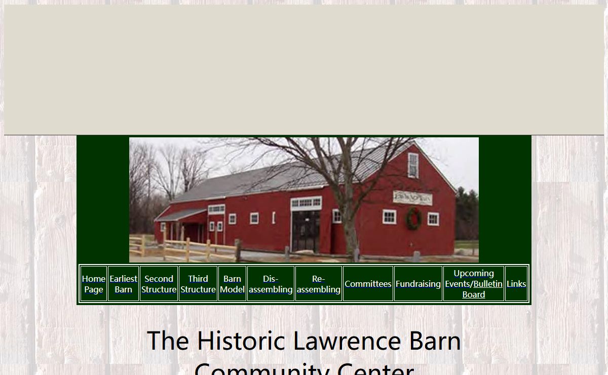 The double-English style Lawrence Barn in Hollis is being restored