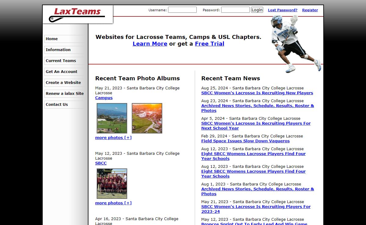 LaxTeams.net - Lacrosse Websites for Teams, Camps & USL Chapters