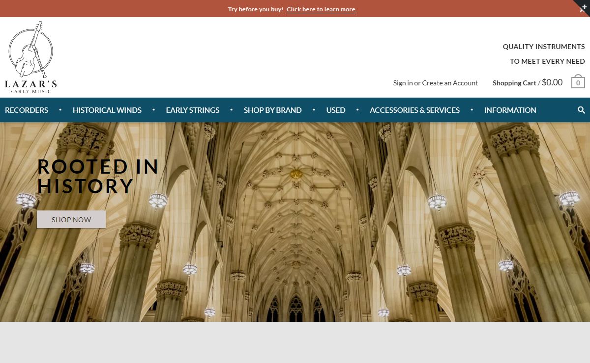 Lazar's Early Music - Renaissance and Baroque Instrument Retailer