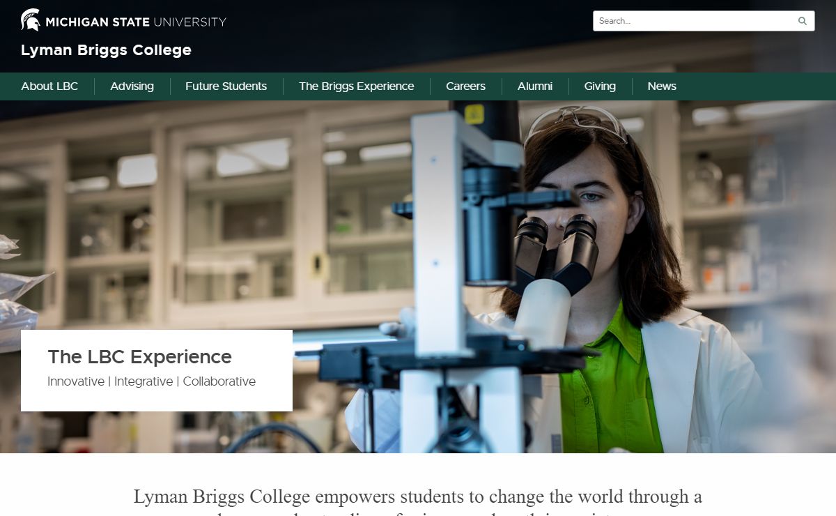 Lyman Briggs College | Michigan State University