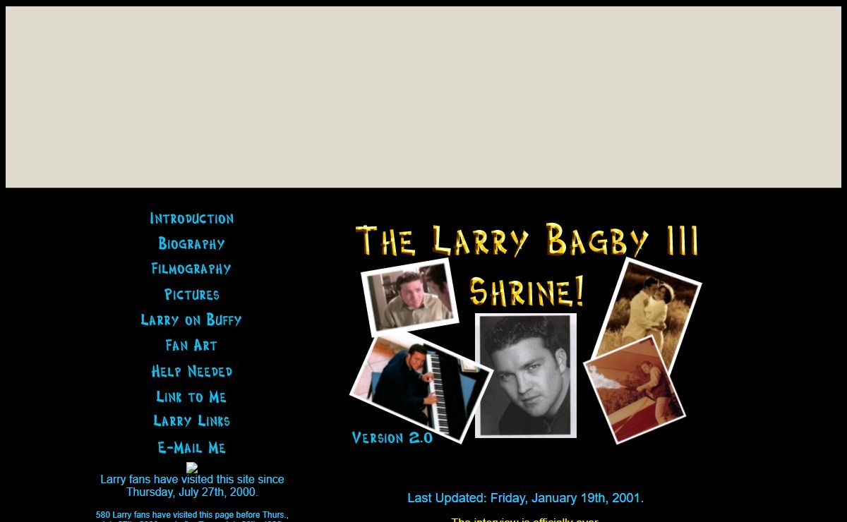 The Larry Bagby III Shrine - Version 2.0