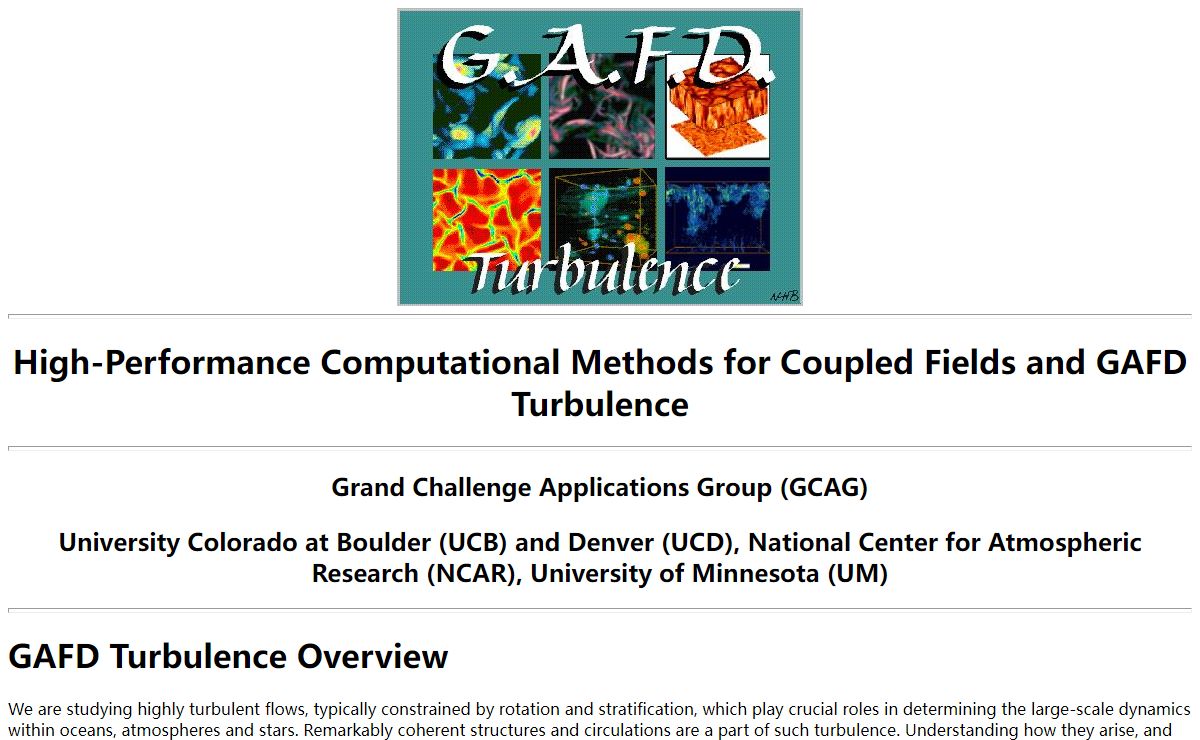 GAFD Turbulence, LCD, CU Boulder