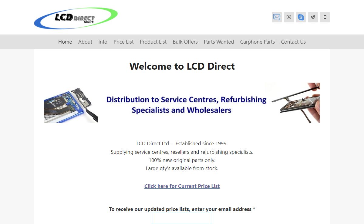 LCD Direct Ltd - Wholesale original service packed LCD screens