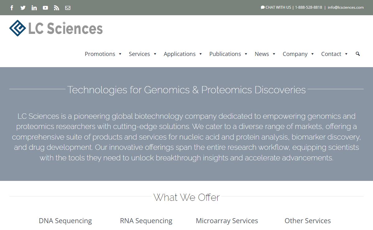 LC Sciences - Technologies for Genomics & Proteomics Discoveries