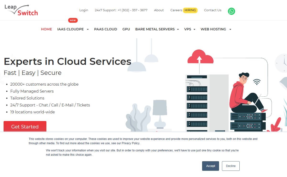 Cloud Hosting | Managed VPS | Dedicated Servers - Leapswitch Networks