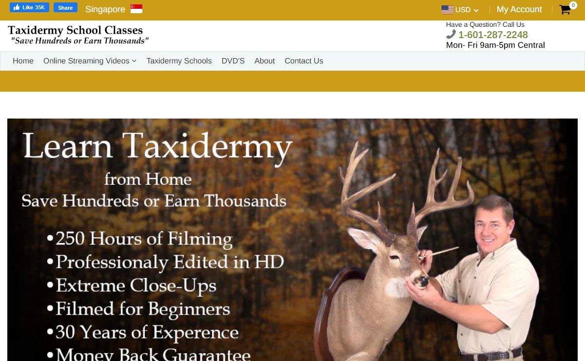 Taxidermy Classes For Beginners On Video – Taxidermy School Classes