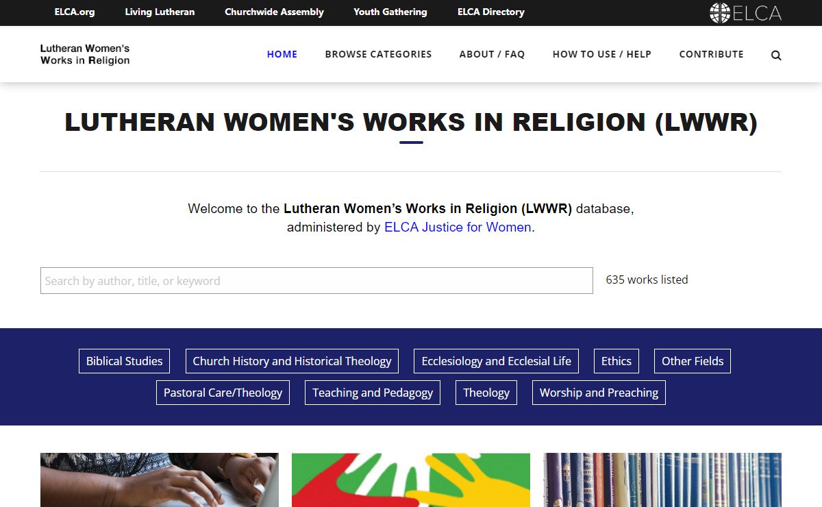 Home - Lutheran Women's Works in Religion (LWWR)