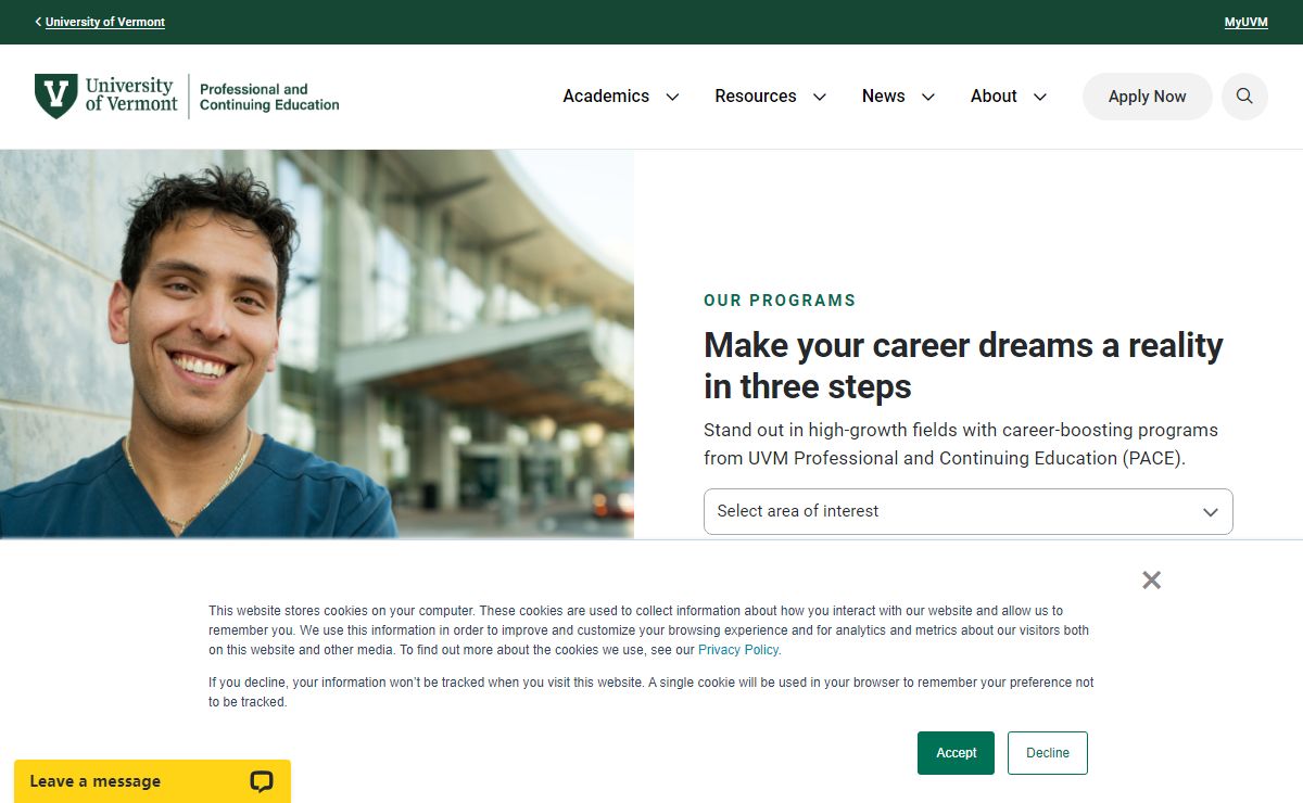 UVM Professional and Continuing Education - University of Vermont