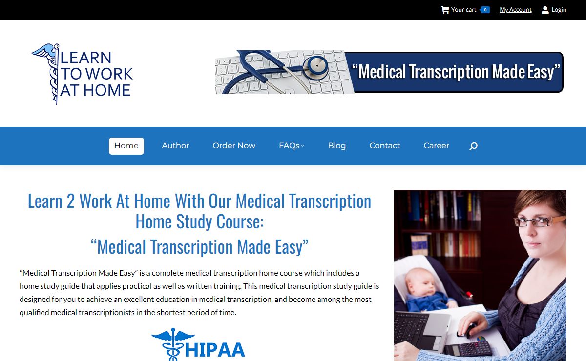 Learn 2 Work At Home – 1st in Medical transcription Course