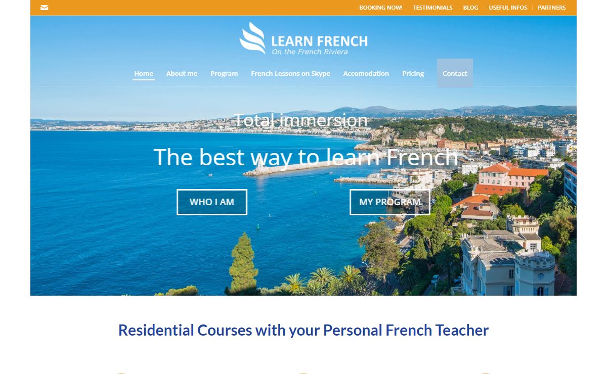 Learn French online from th comfort of your home with a a professional,
