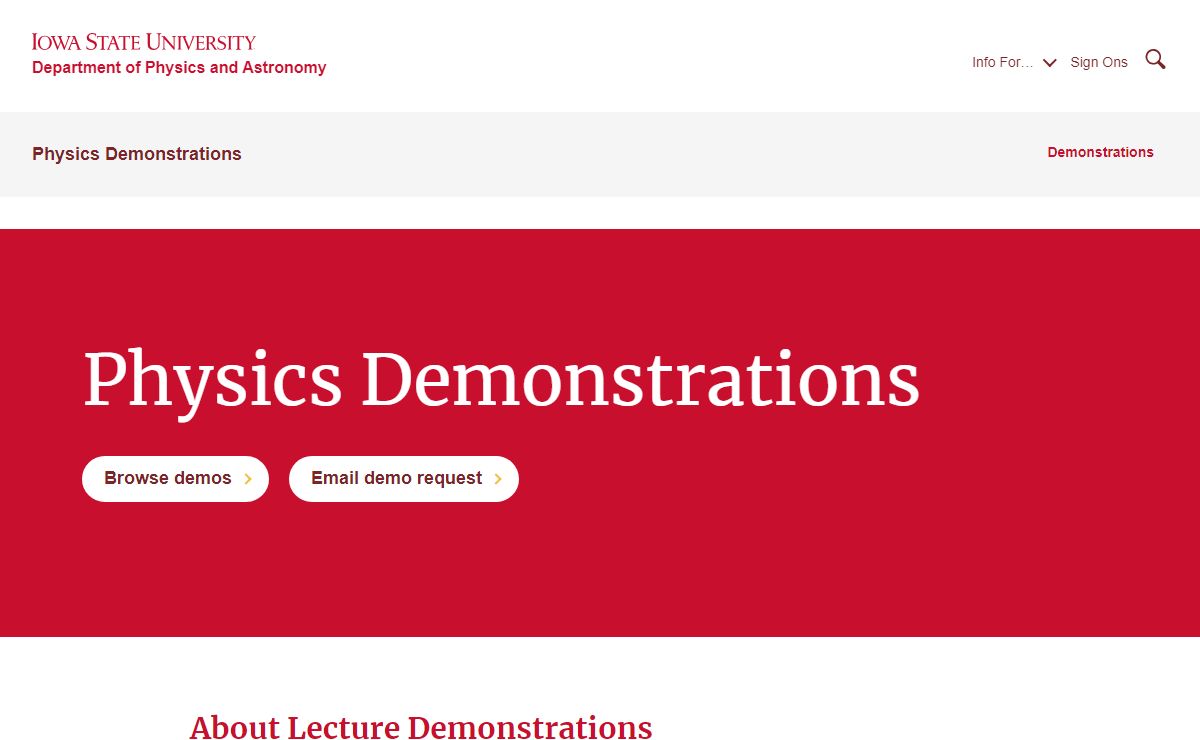 Physics Demonstrations