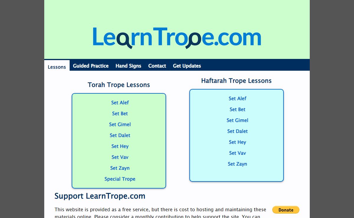 LearnTrope.com | Lessons for chanting torah and haftarah