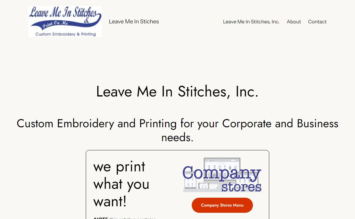 Leave Me In Stiches – Custom Embroidery and Printing