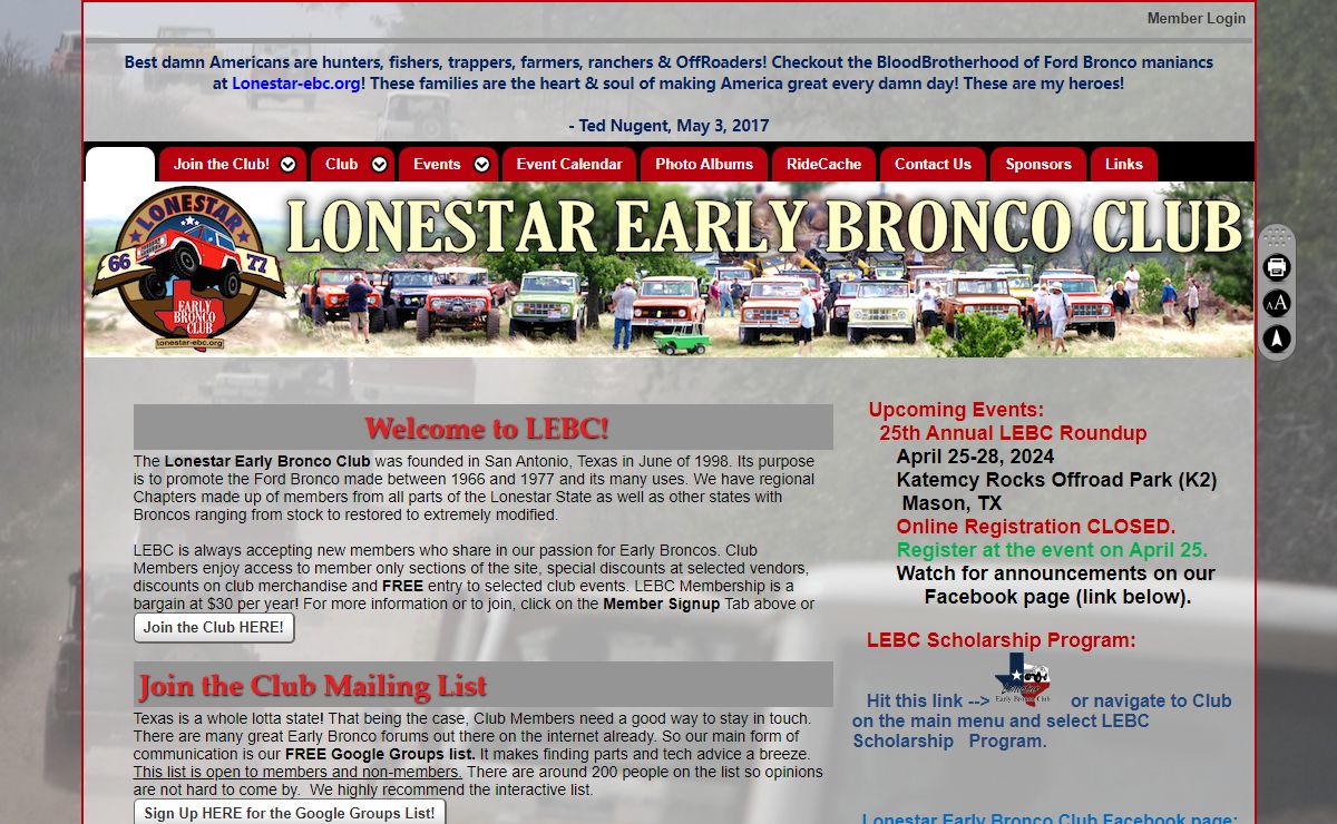 Home - Lonestar Early Bronco Club