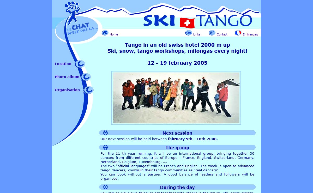 Ski, tango, milongas with "Le chat n'est pas la" in Arolla