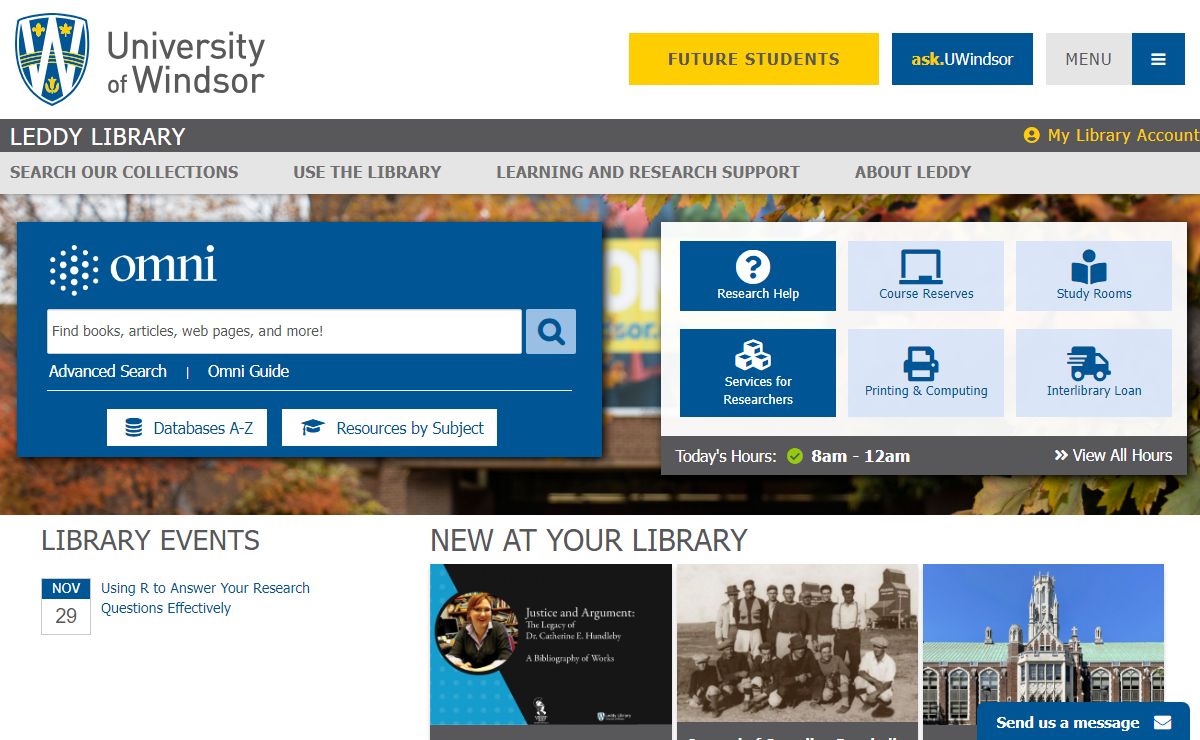 Front | Leddy Library