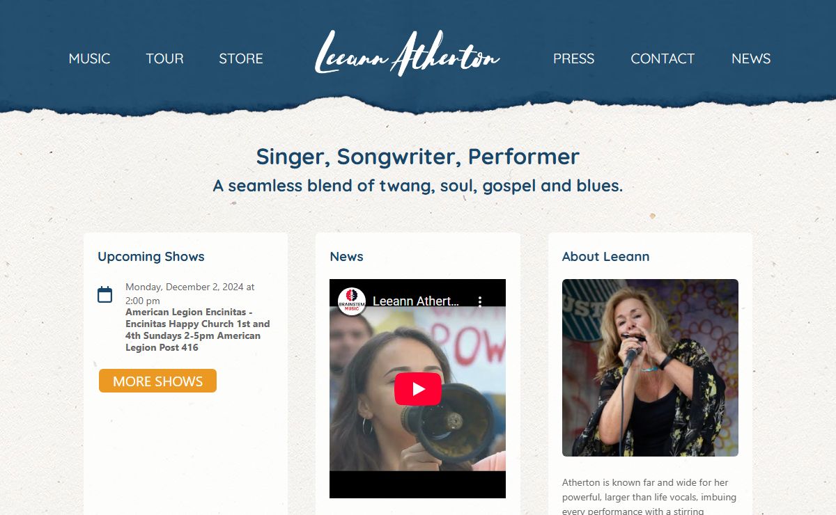 Leeann Atherton – Americana Singer-Songwriter