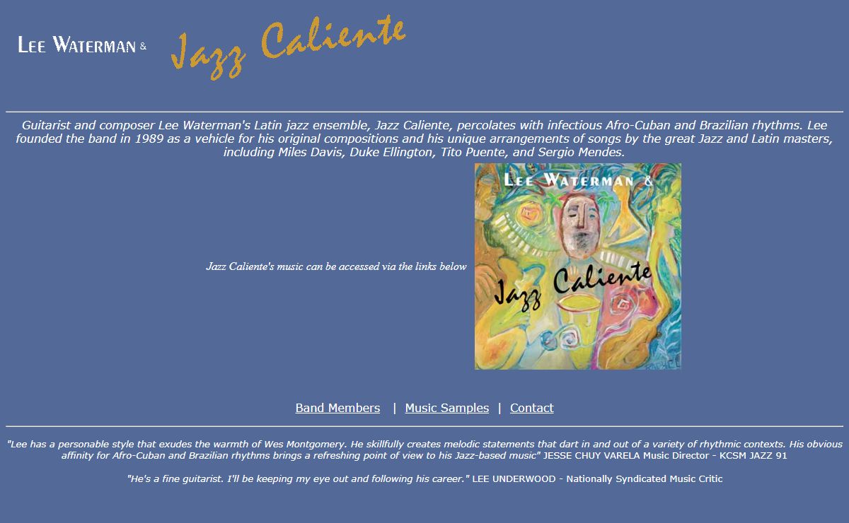 Lee Waterman Jazz Guitar Caliente