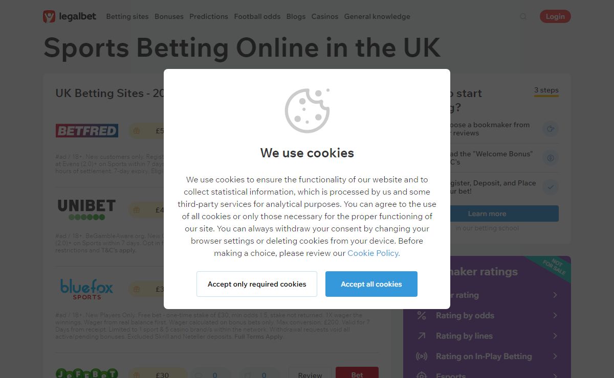 UK Sports Betting Online & Odds - Legalbet.uk