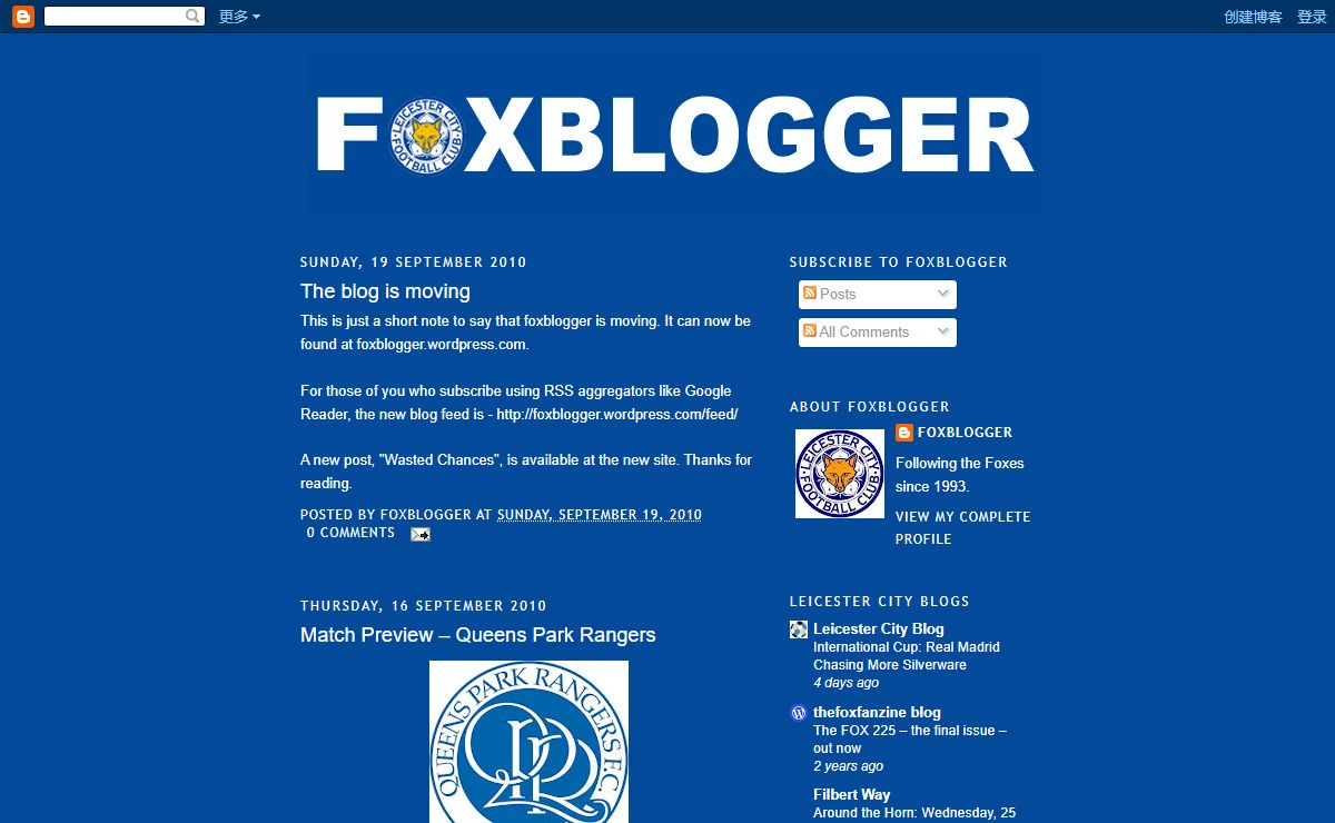 Foxblogger - A Leicester City Blog