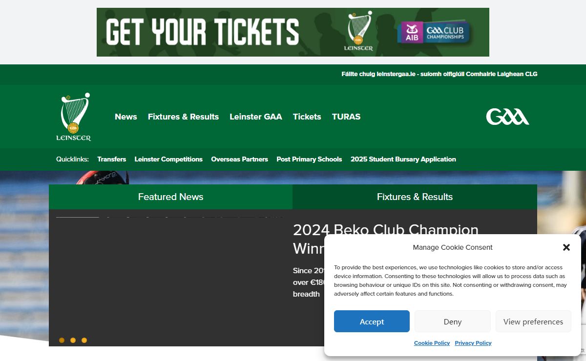 Leinster GAA - Fáilte chuig leinstergaa.ie - suíomh oifigiúil Comhairle Laighean CLG
