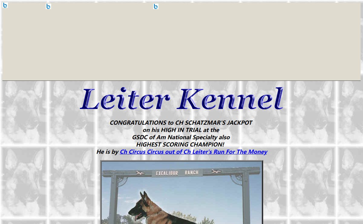 Leiter Kennel - Quality Bred German Shepherds