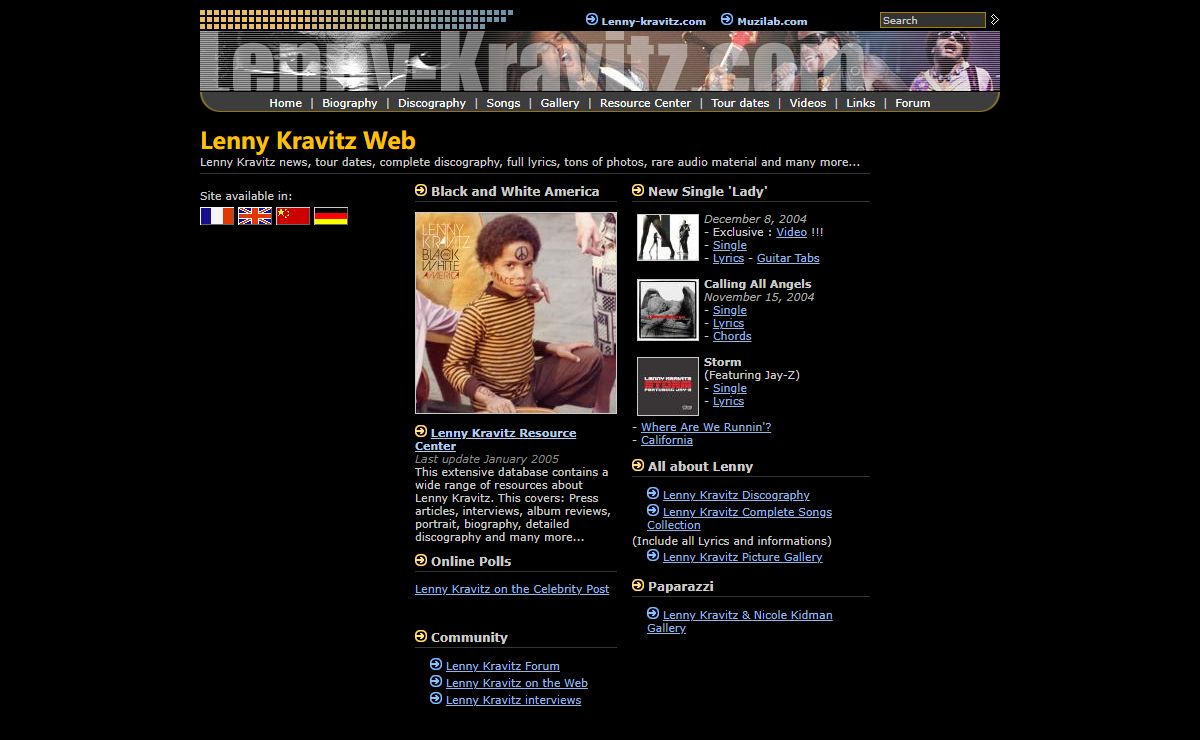 Lenny Kravitz Web