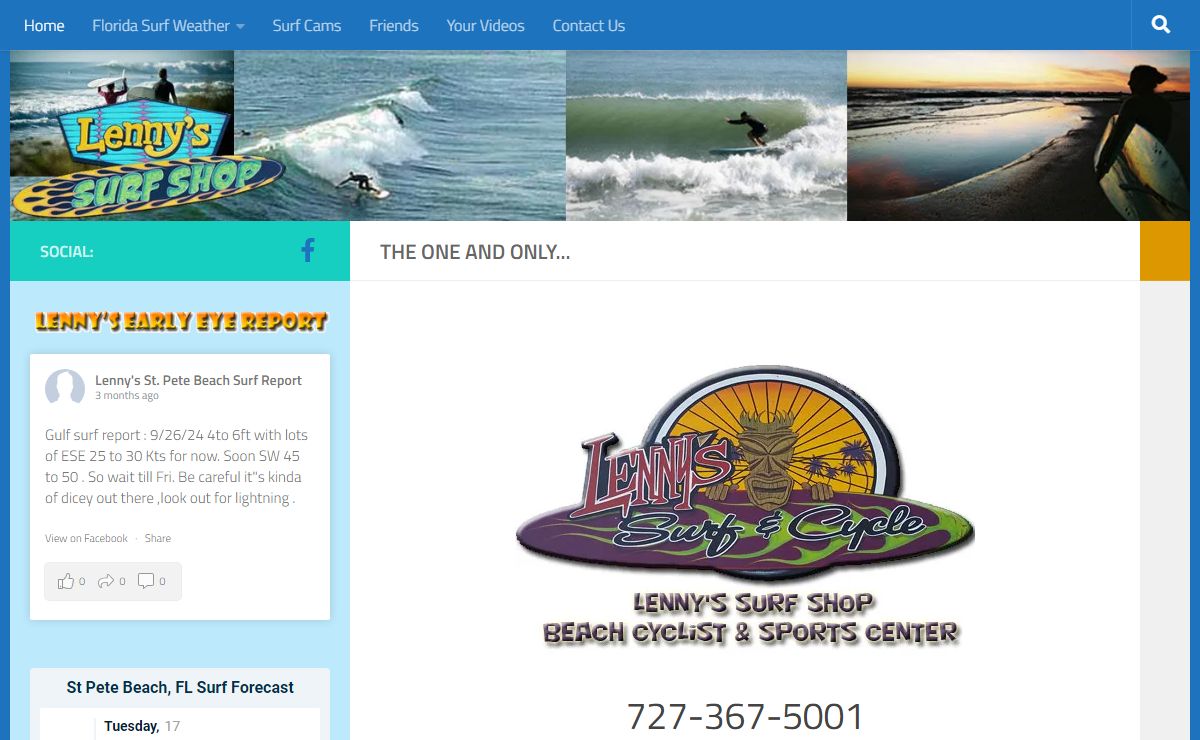 Lenny's Surf Shop & Beach Cyclist and Sports Center – West Florida's Best Surf and Bike shop