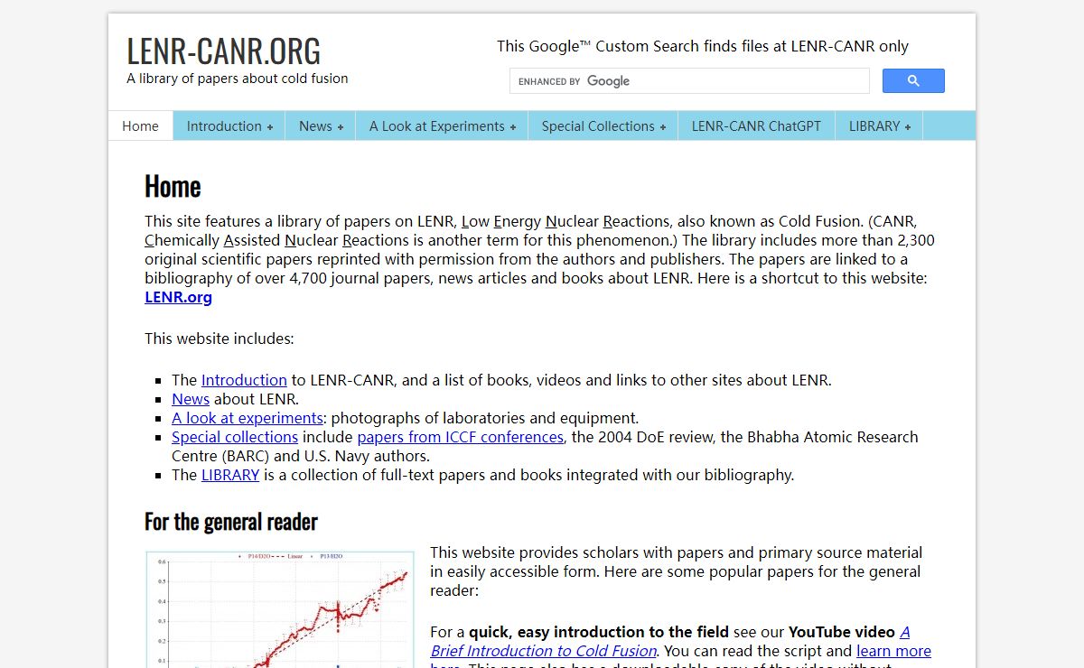 LENR-CANR.org — A library of papers about cold fusion