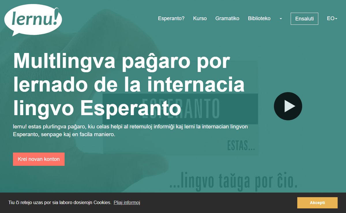 Multlingva paĝaro por lernado de la internacia lingvo Esperanto - lernu.net
