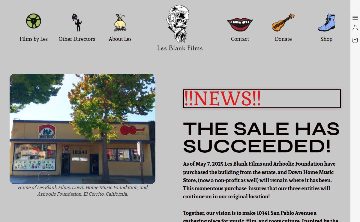 Welcome to the official Les Blank Website! - Les Blank Films