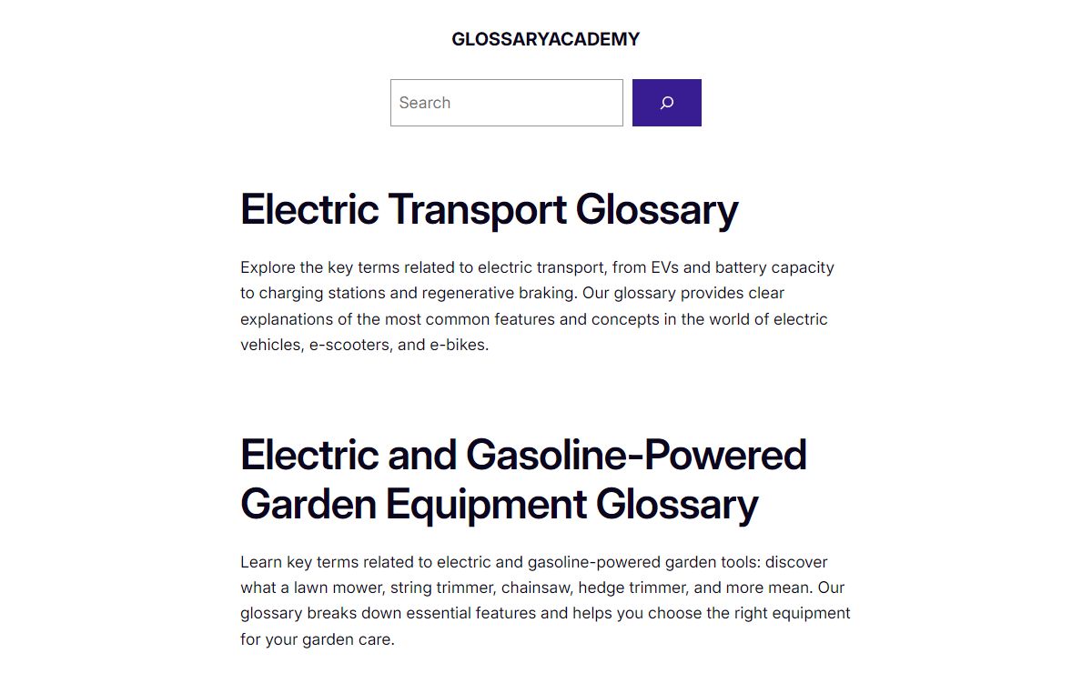 Glossaryacademy - All the terms you need: your glossary for home and tech!