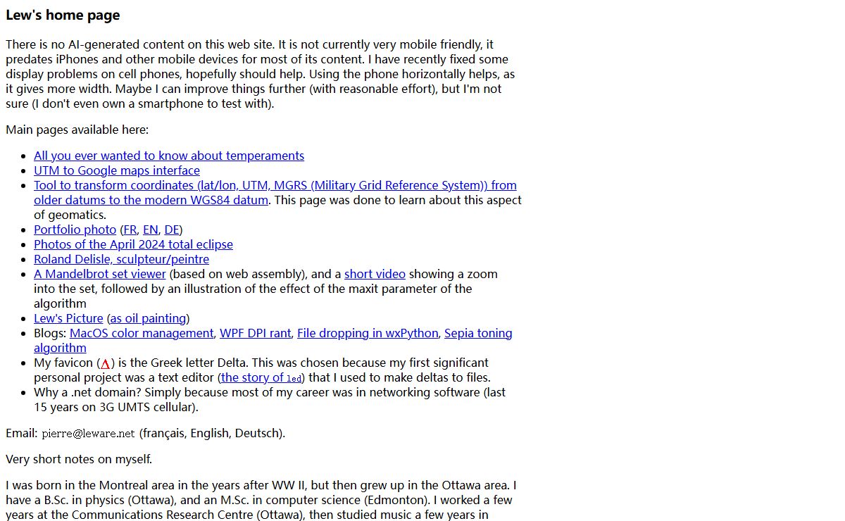 Lew's home page