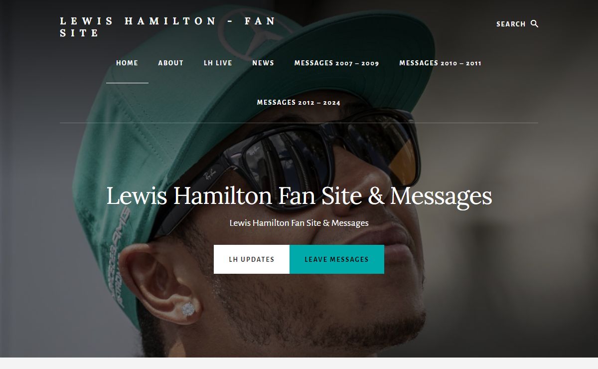 Lewis Hamilton – Fan Site