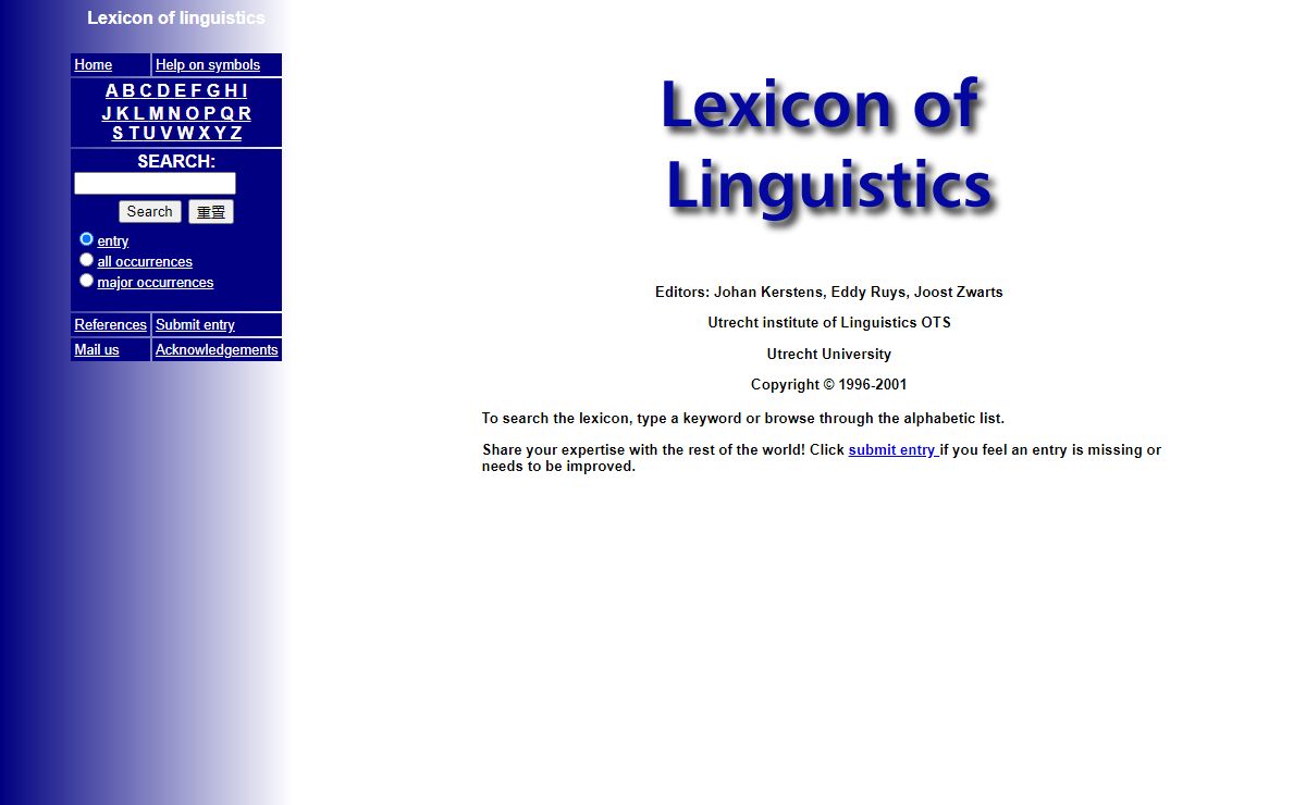 Lexicon of Linguistics